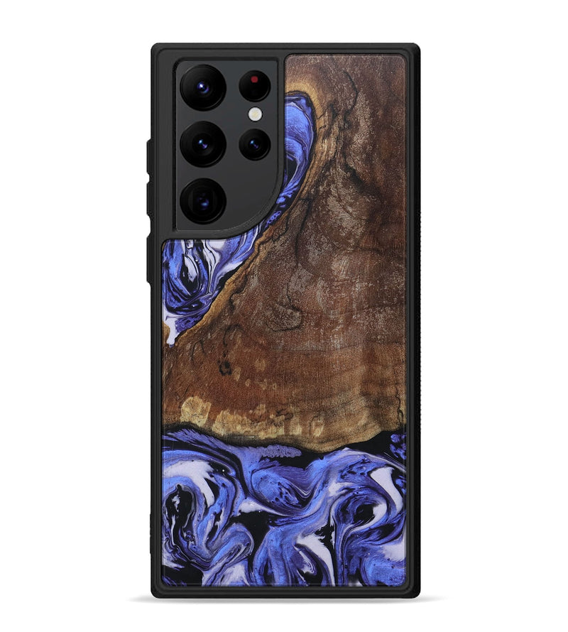 Galaxy S22 Ultra Wood+Resin Phone Case - Myrna (Purple, 694180)