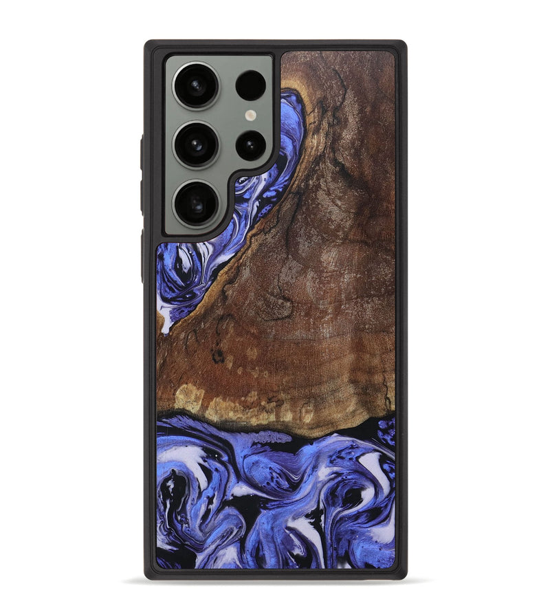 Galaxy S23 Ultra Wood+Resin Phone Case - Myrna (Purple, 694180)
