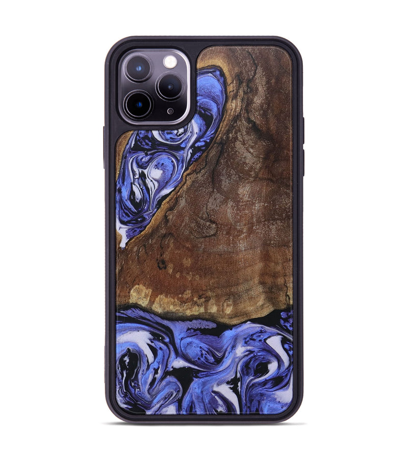 iPhone 11 Pro Max Wood+Resin Phone Case - Myrna (Purple, 694180)
