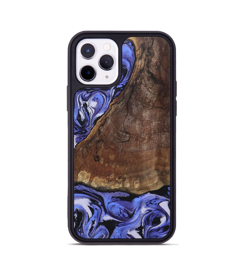 iPhone 11 Pro Wood+Resin Phone Case - Myrna (Purple, 694180)