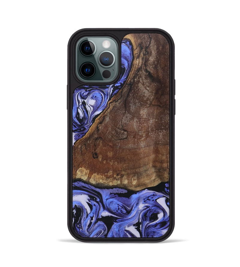 iPhone 12 Pro Wood+Resin Phone Case - Myrna (Purple, 694180)