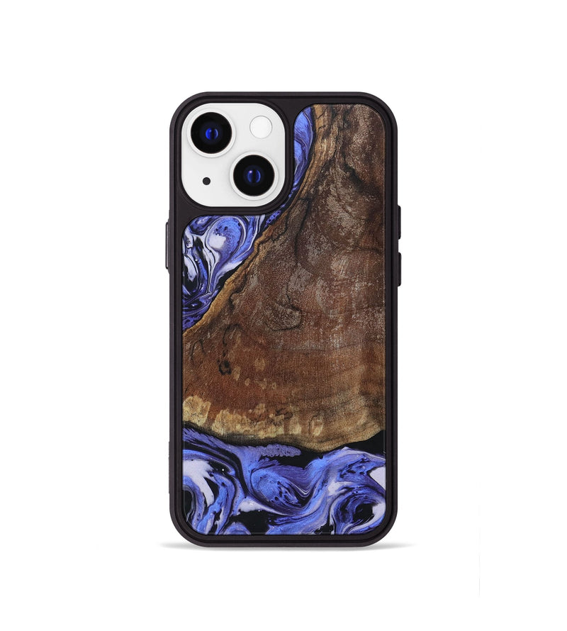 iPhone 13 mini Wood+Resin Phone Case - Myrna (Purple, 694180)