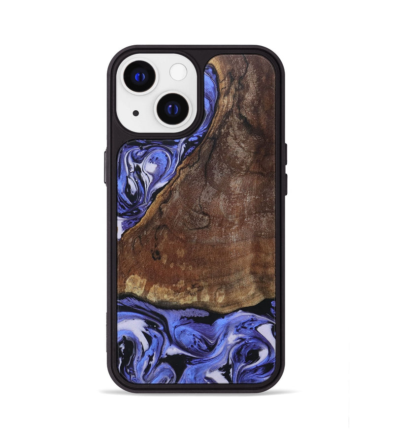 iPhone 13 Wood+Resin Phone Case - Myrna (Purple, 694180)