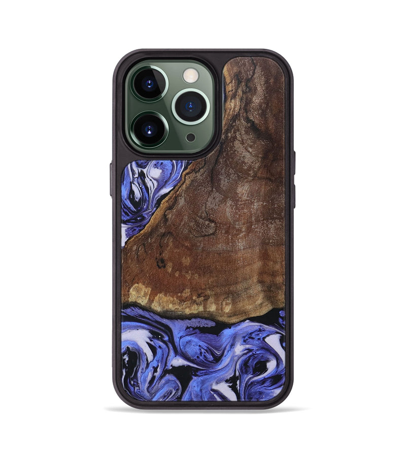 iPhone 13 Pro Wood+Resin Phone Case - Myrna (Purple, 694180)