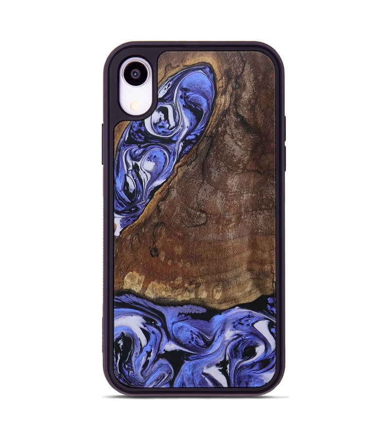 iPhone Xr Wood+Resin Phone Case - Myrna (Purple, 694180)