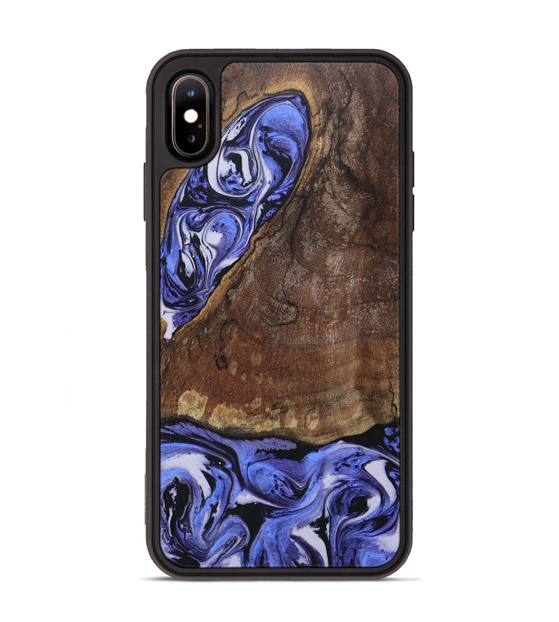 iPhone Xs Max Wood+Resin Phone Case - Myrna (Purple, 694180)