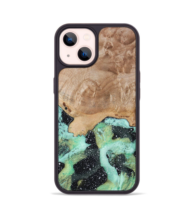 iPhone 14 Wood+Resin Phone Case - Ada (Cosmos, 694184)