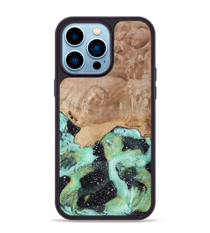 iPhone 14 Pro Max Wood+Resin Phone Case - Ada (Cosmos, 694184)