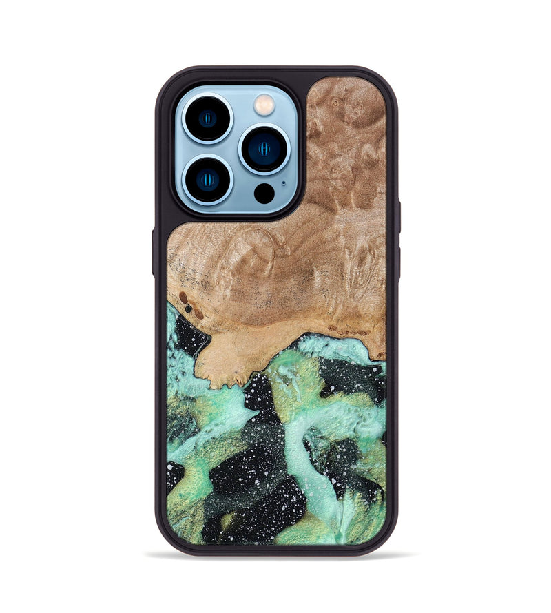 iPhone 14 Pro Wood+Resin Phone Case - Ada (Cosmos, 694184)