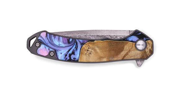 EDC Wood+Resin Pocket Knife - Landen (Purple, 694265)