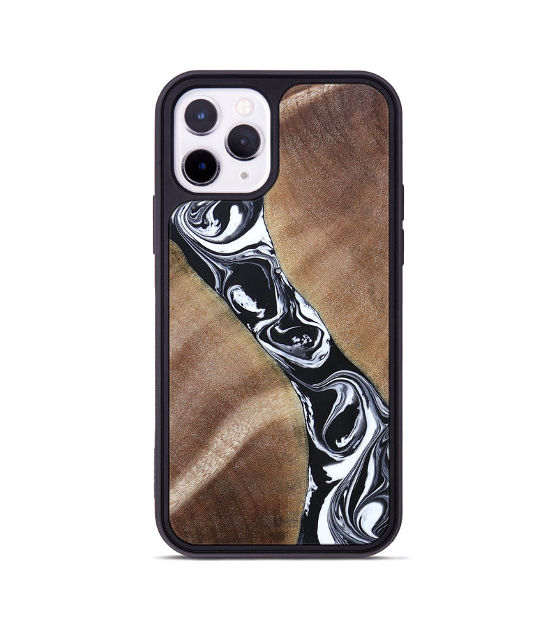 iPhone 11 Pro Wood+Resin Phone Case - Maxwell (Black & White, 694283)