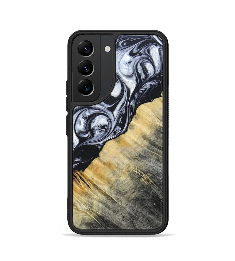 Galaxy S22 Wood+Resin Phone Case - Luca (Black & White, 694286)