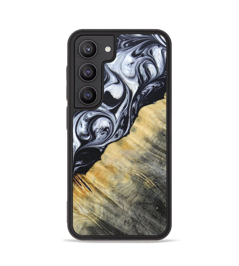 Galaxy S23 Wood+Resin Phone Case - Luca (Black & White, 694286)