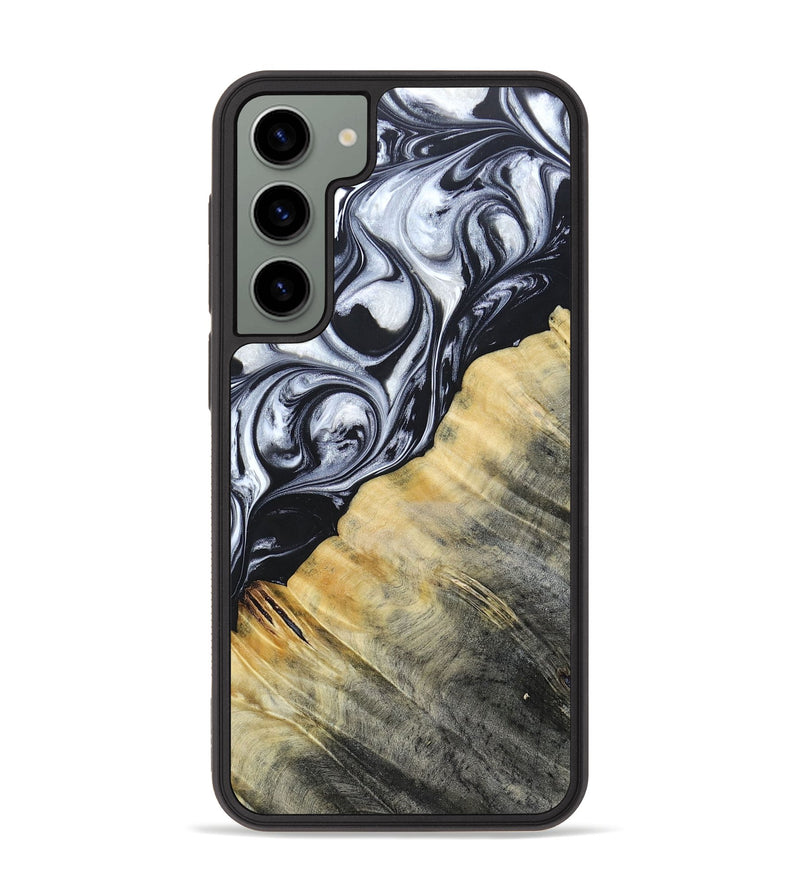 Galaxy S23 Plus Wood+Resin Phone Case - Luca (Black & White, 694286)
