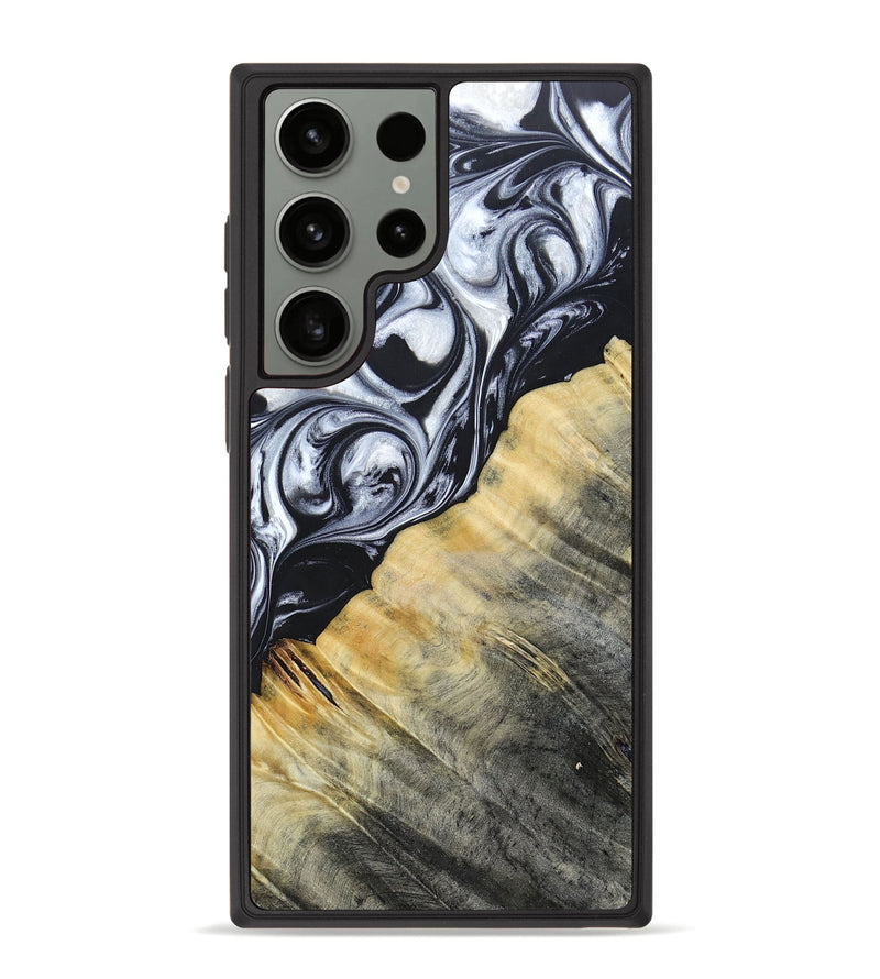Galaxy S23 Ultra Wood+Resin Phone Case - Luca (Black & White, 694286)