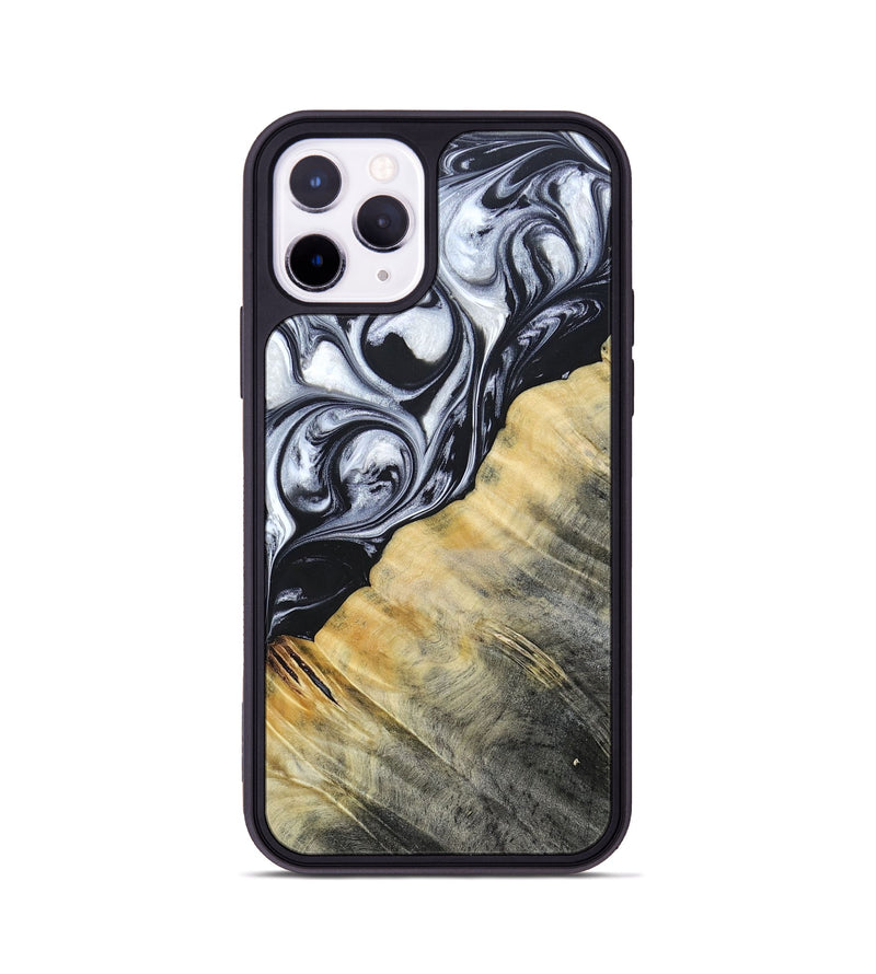 iPhone 11 Pro Wood+Resin Phone Case - Luca (Black & White, 694286)