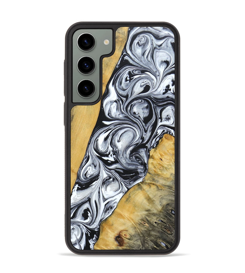 Galaxy S23 Plus Wood+Resin Phone Case - Mario (Black & White, 694290)
