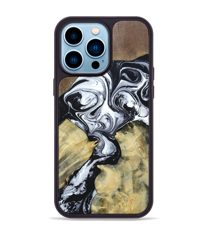 iPhone 14 Pro Max Wood+Resin Phone Case - Heidi (Mosaic, 694326)