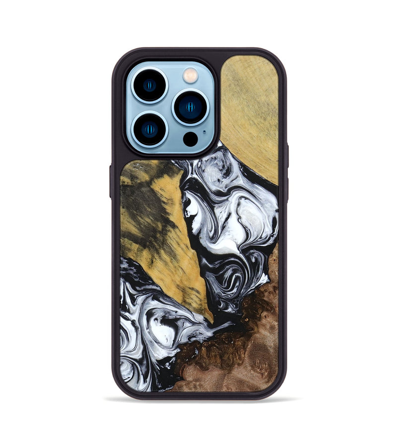 iPhone 14 Pro Wood+Resin Phone Case - Alaia (Mosaic, 694327)