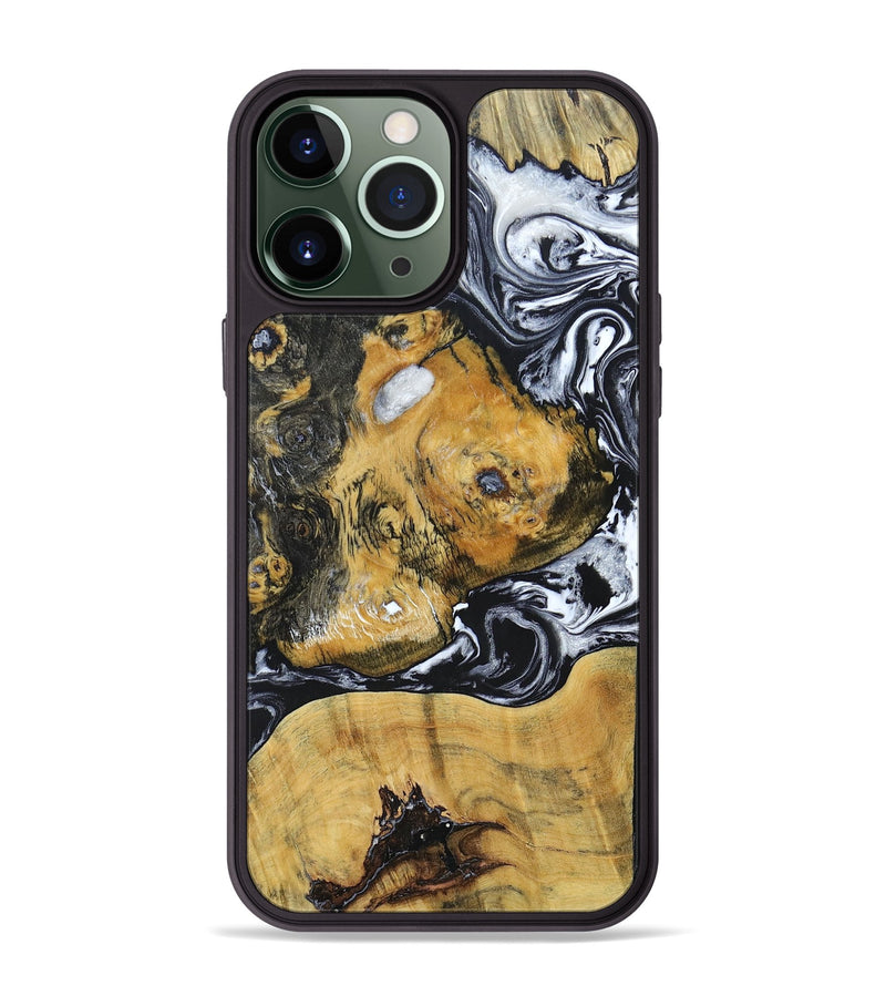 iPhone 13 Pro Max Wood+Resin Phone Case - Maggie (Mosaic, 694328)