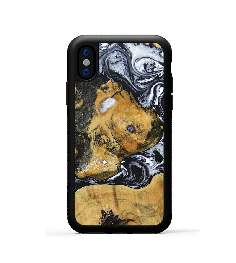iPhone Xs Wood+Resin Phone Case - Maggie (Mosaic, 694328)