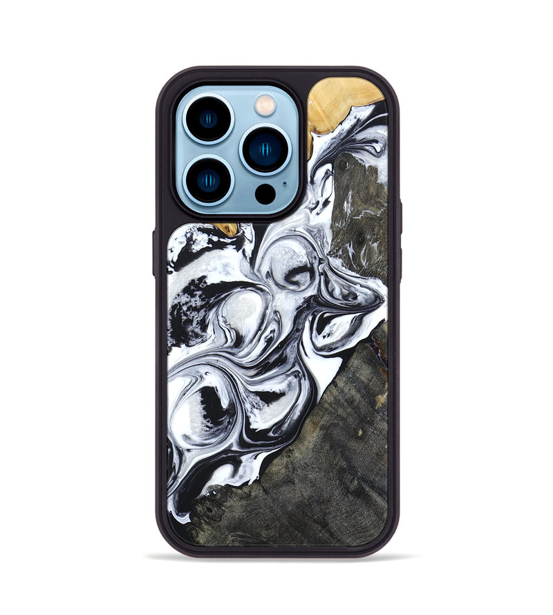 iPhone 14 Pro Wood+Resin Phone Case - Londyn (Mosaic, 694332)