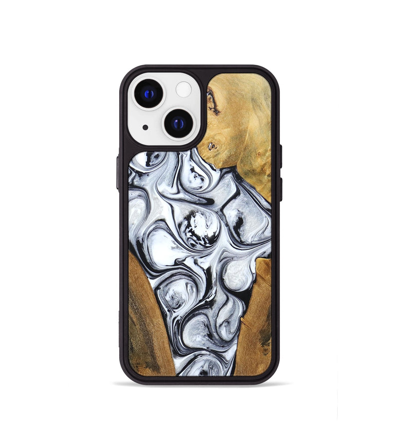 iPhone 13 mini Wood+Resin Phone Case - Jordan (Mosaic, 694336)