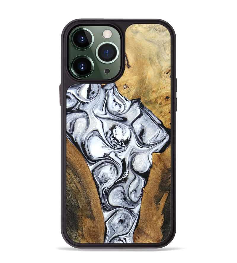 iPhone 13 Pro Max Wood+Resin Phone Case - Jordan (Mosaic, 694336)