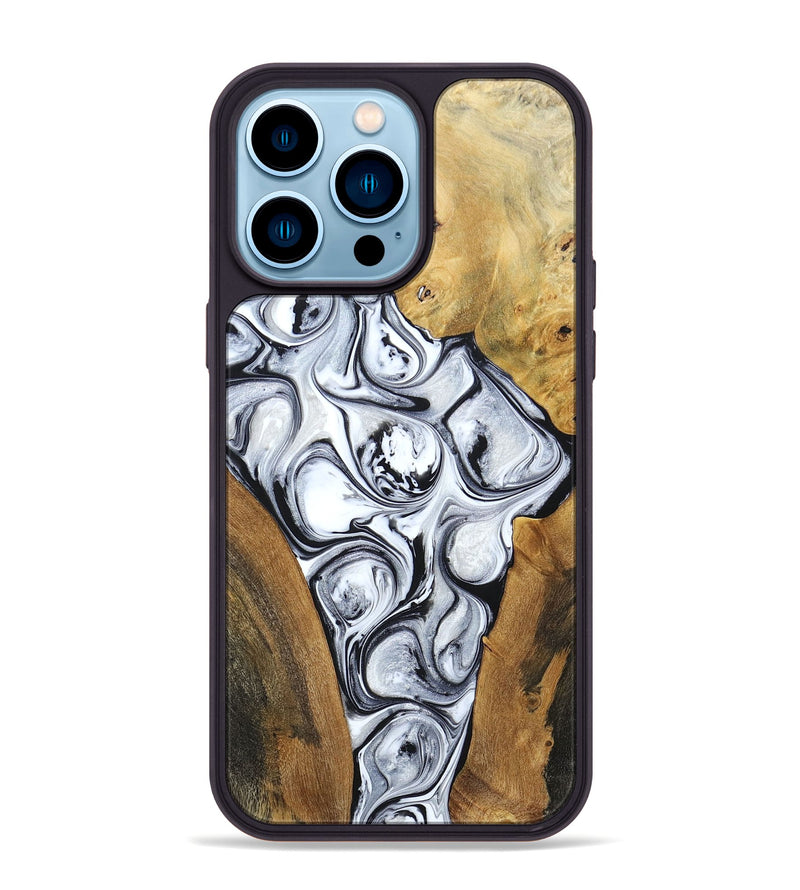 iPhone 14 Pro Max Wood+Resin Phone Case - Jordan (Mosaic, 694336)