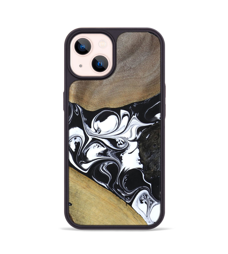 iPhone 14 Wood+Resin Phone Case - Nellie (Mosaic, 694338)