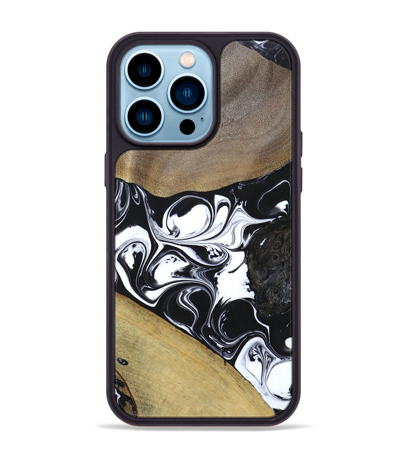 iPhone 14 Pro Max Wood+Resin Phone Case - Nellie (Mosaic, 694338)