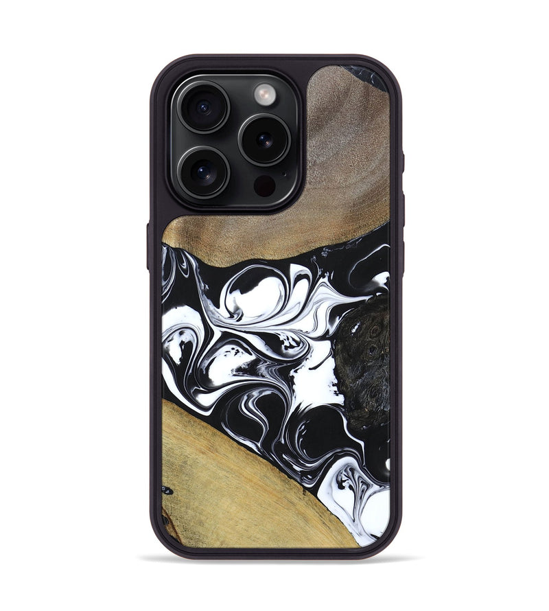 iPhone 15 Pro Wood+Resin Phone Case - Nellie (Mosaic, 694338)