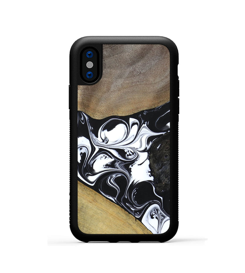 iPhone Xs Wood+Resin Phone Case - Nellie (Mosaic, 694338)