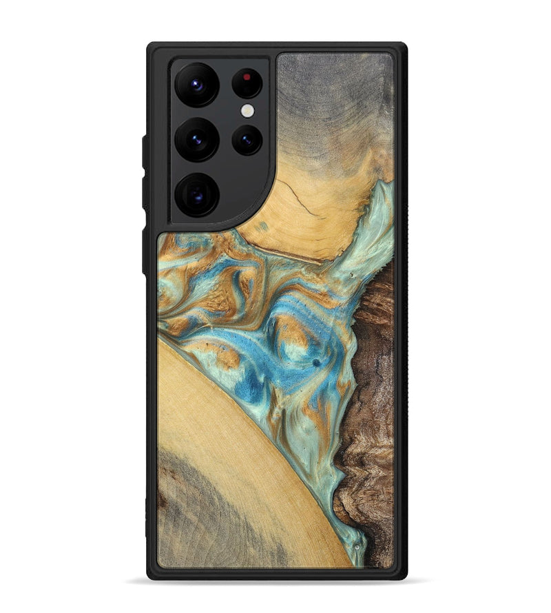 Galaxy S22 Ultra Wood+Resin Phone Case - Makayla (Mosaic, 694342)