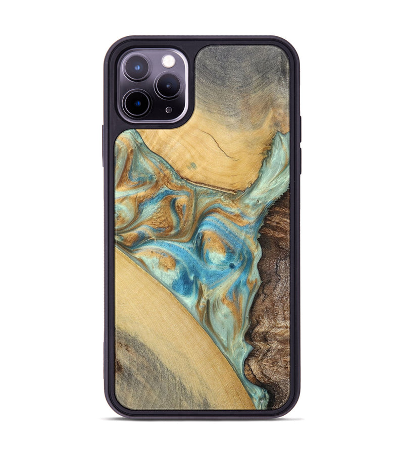 iPhone 11 Pro Max Wood+Resin Phone Case - Makayla (Mosaic, 694342)