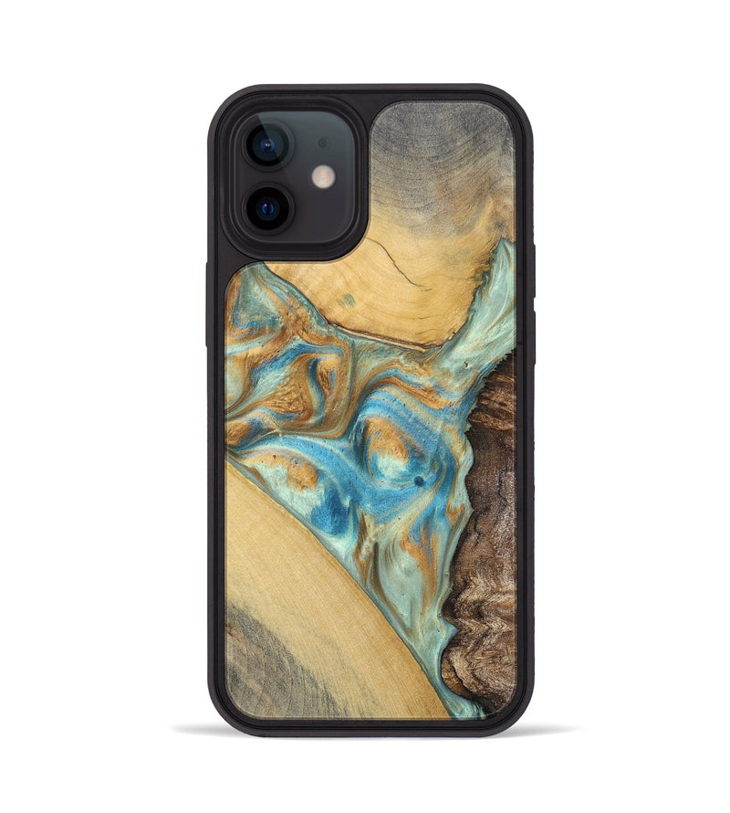 iPhone 12 Wood+Resin Phone Case - Makayla (Mosaic, 694342)
