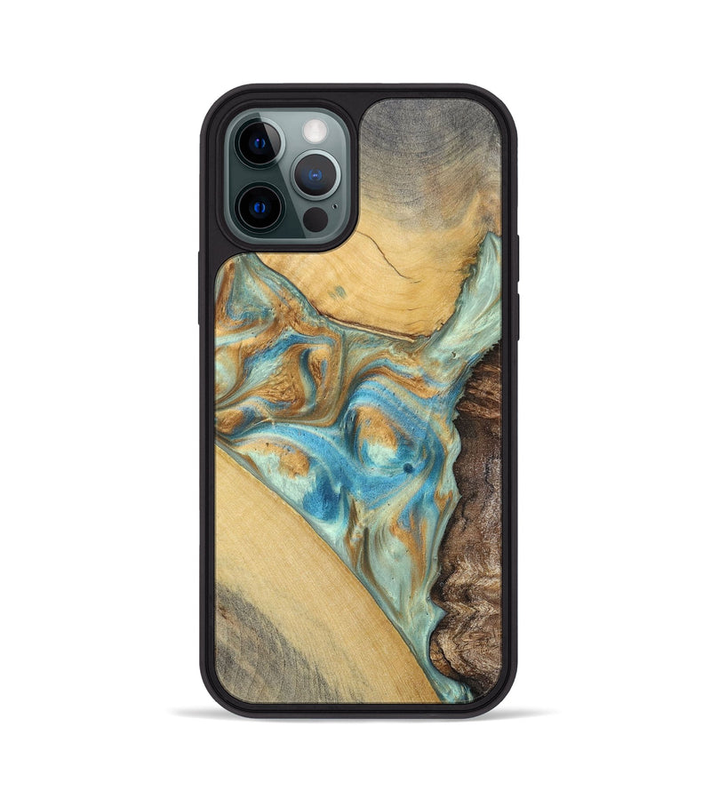 iPhone 12 Pro Wood+Resin Phone Case - Makayla (Mosaic, 694342)