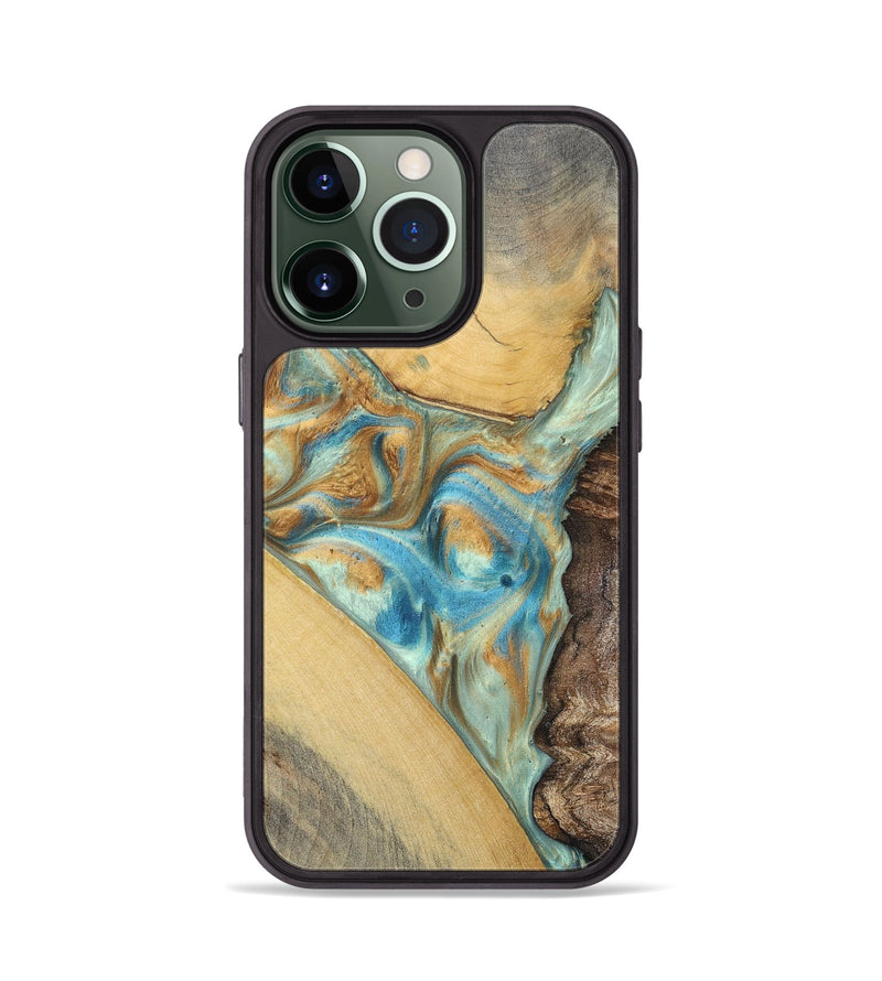 iPhone 13 Pro Wood+Resin Phone Case - Makayla (Mosaic, 694342)
