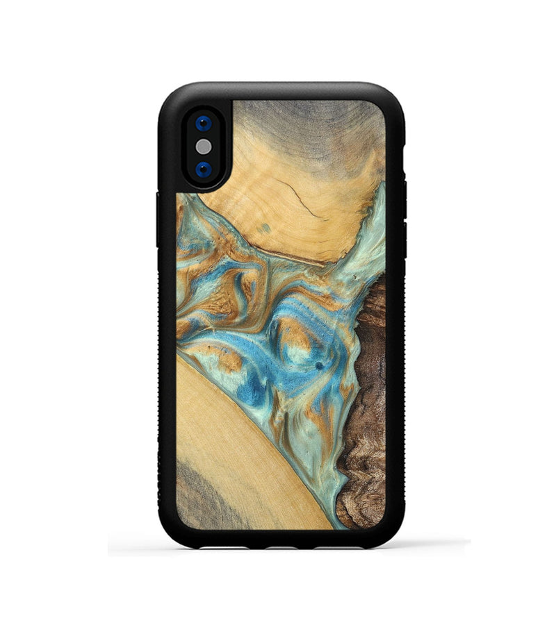 iPhone Xs Wood+Resin Phone Case - Makayla (Mosaic, 694342)