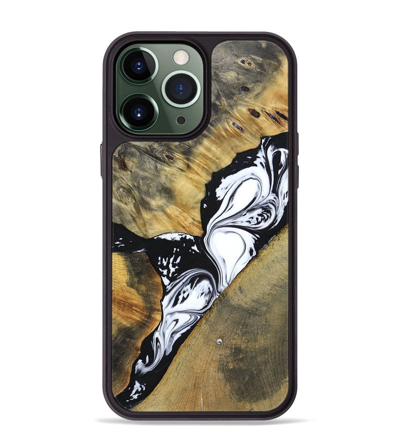 iPhone 13 Pro Max Wood+Resin Phone Case - Kelsie (Mosaic, 694343)