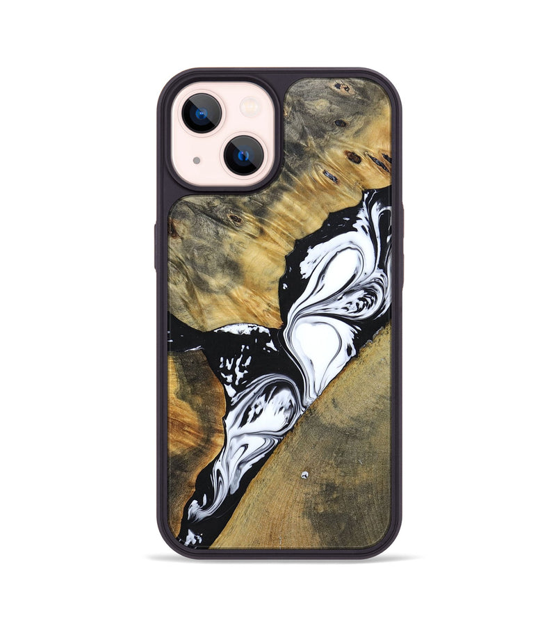 iPhone 14 Wood+Resin Phone Case - Kelsie (Mosaic, 694343)