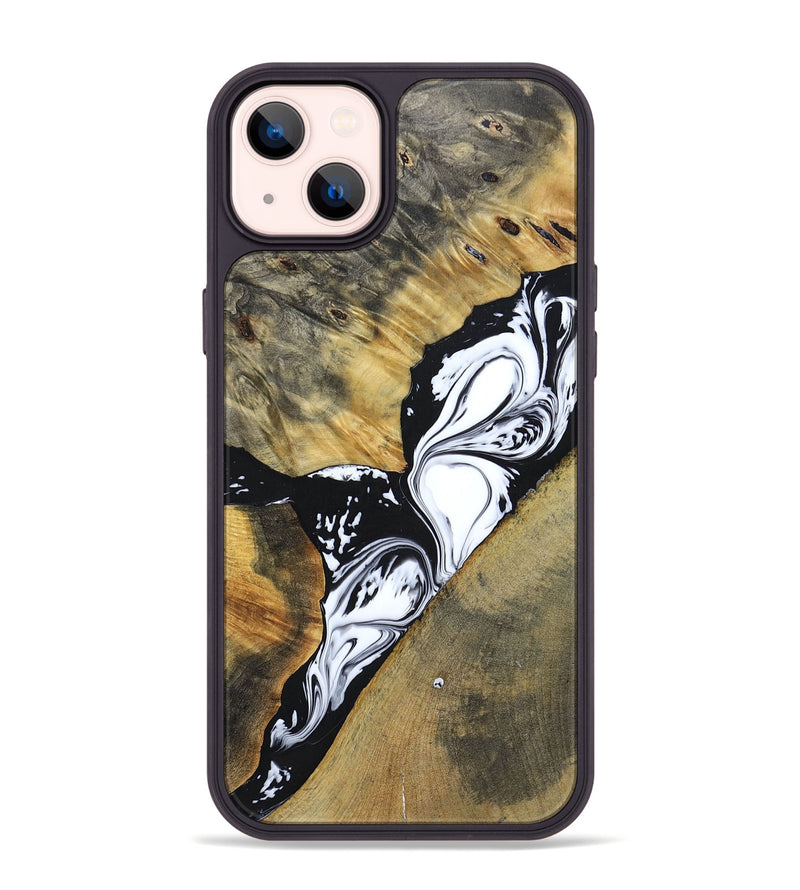 iPhone 14 Plus Wood+Resin Phone Case - Kelsie (Mosaic, 694343)