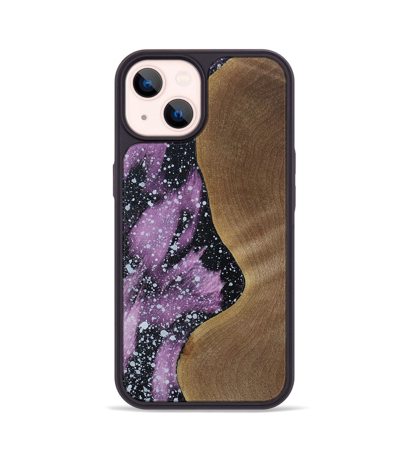 iPhone 14 Wood+Resin Phone Case - Kennedi (Cosmos, 694346)