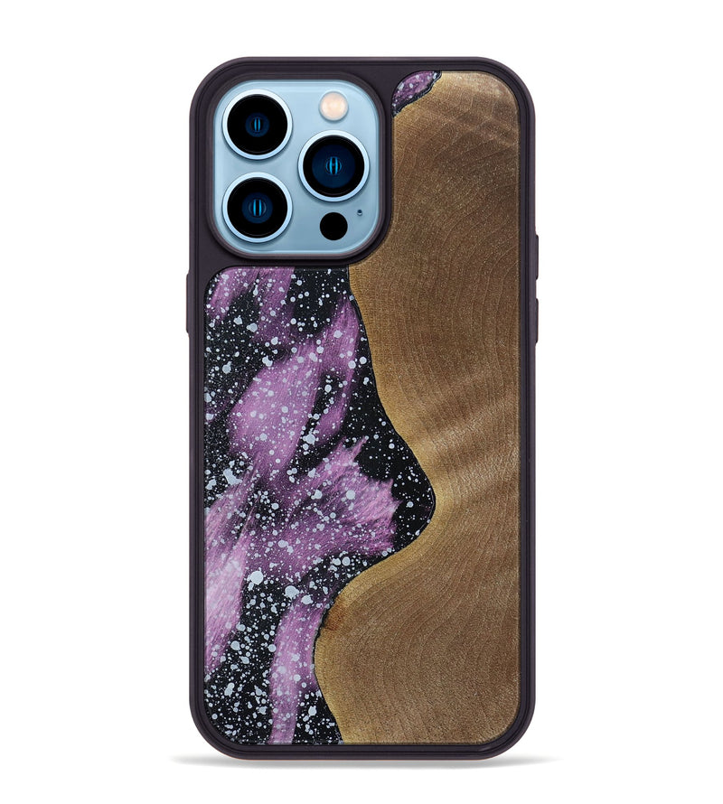 iPhone 14 Pro Max Wood+Resin Phone Case - Kennedi (Cosmos, 694346)