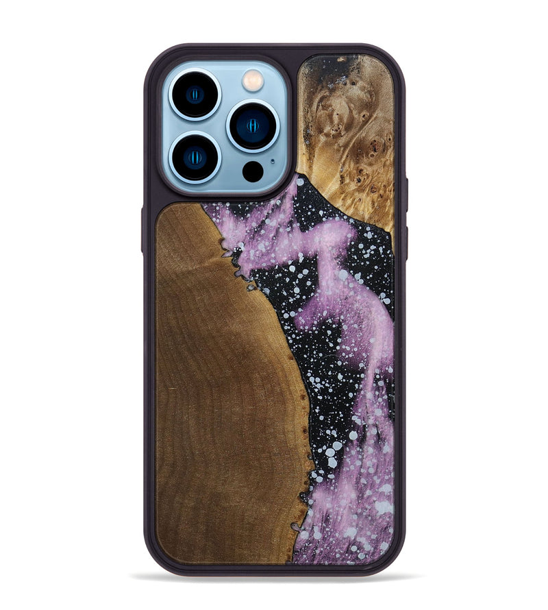 iPhone 14 Pro Max Wood+Resin Phone Case - Casey (Cosmos, 694352)