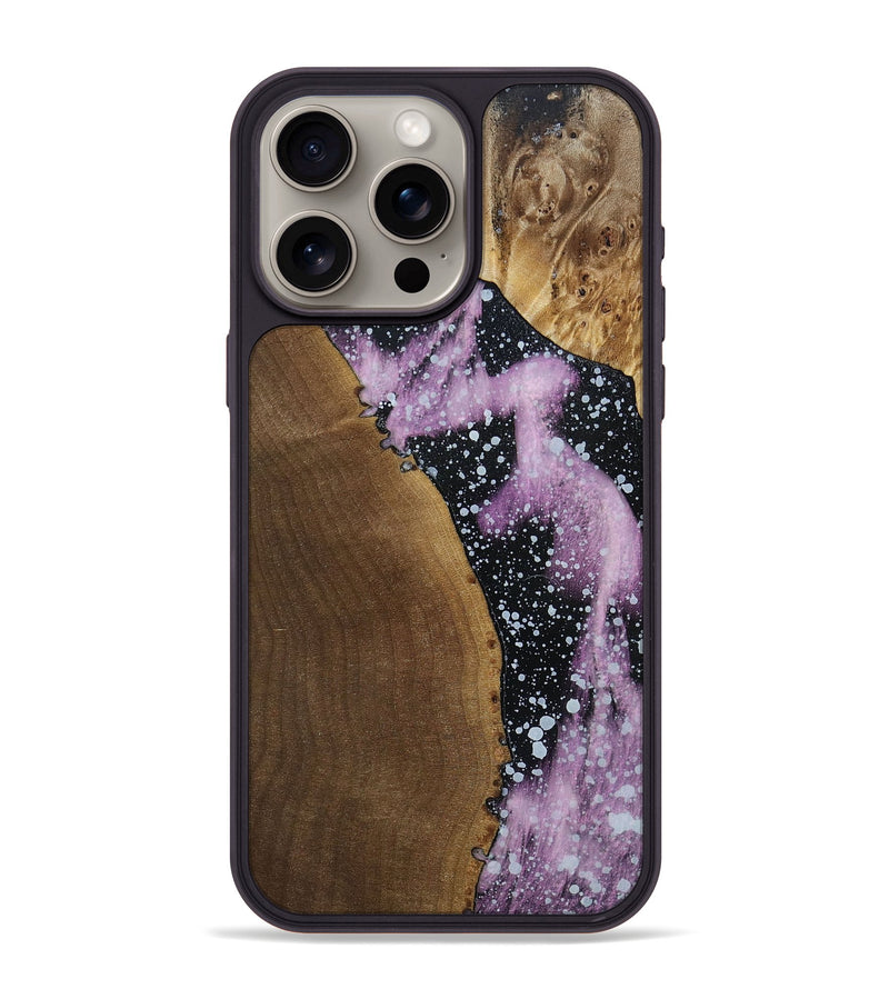 iPhone 15 Pro Max Wood+Resin Phone Case - Casey (Cosmos, 694352)
