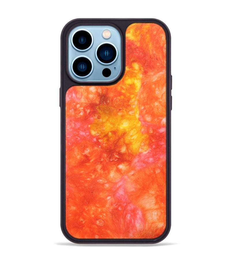iPhone 14 Pro Max Wood+Resin Phone Case - Roman (Watercolor, 694379)