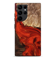 Galaxy S22 Ultra Wood+Resin Live Edge Phone Case - Kyla (Red, 694388)