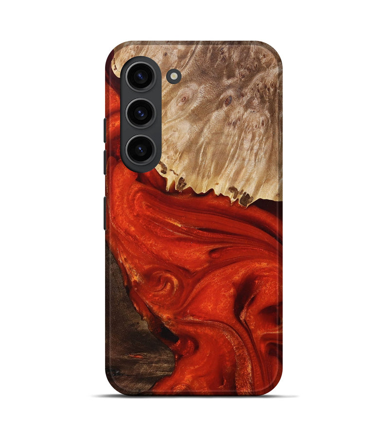 Galaxy S23 Wood+Resin Live Edge Phone Case - Kyla (Red, 694388)