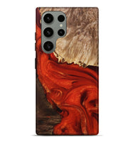 Galaxy S23 Ultra Wood+Resin Live Edge Phone Case - Kyla (Red, 694388)